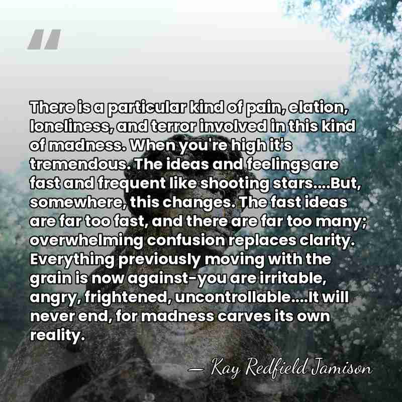 There is a particular kind of pain, elation, loneliness, and terror involved&hellip; - Kay Redfield Jamison