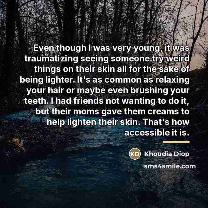 “Even though I was very young, it was traumatizing seeing…” quote by Khoudia Diop