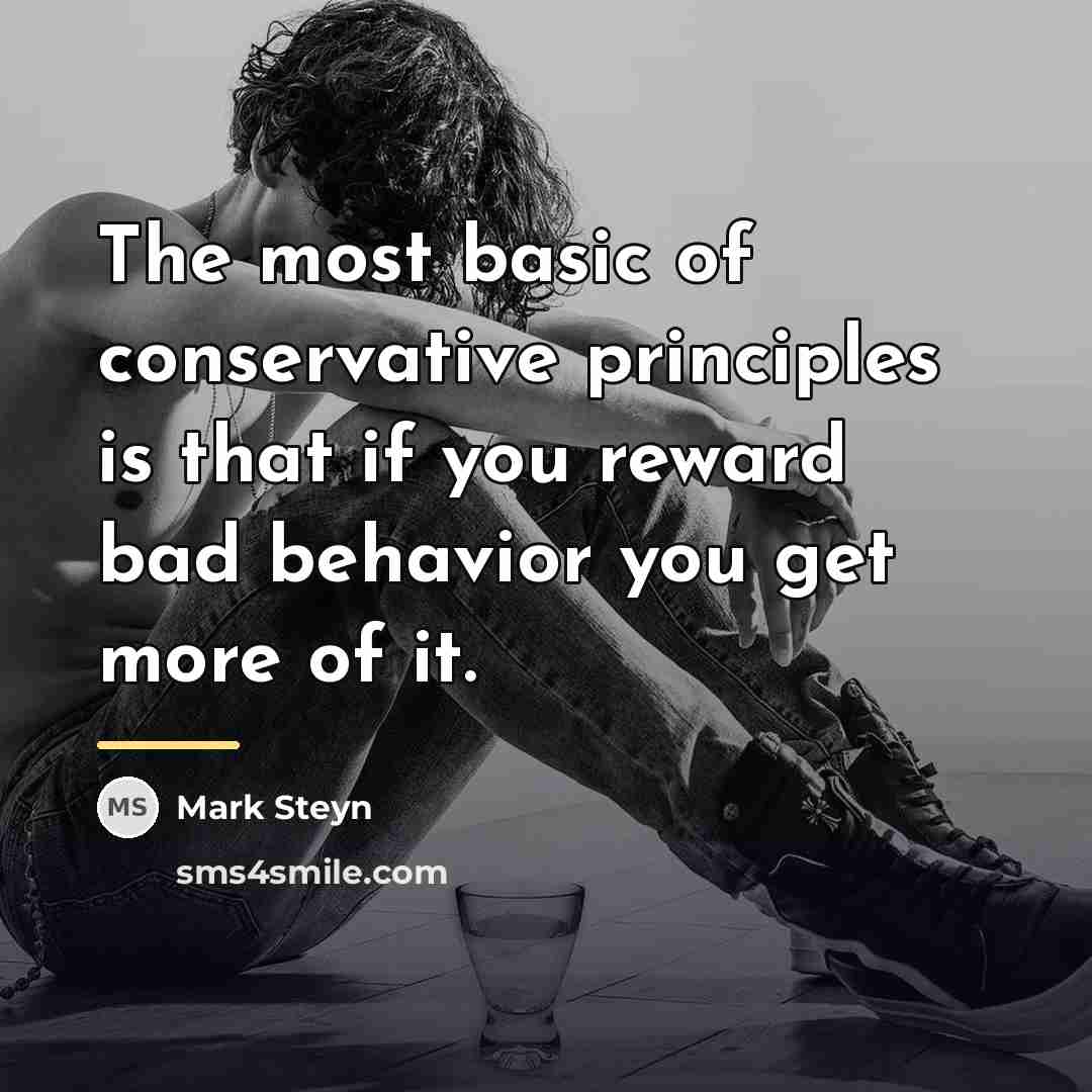 “The most basic of conservative principles is that if you…” quote by Mark Steyn