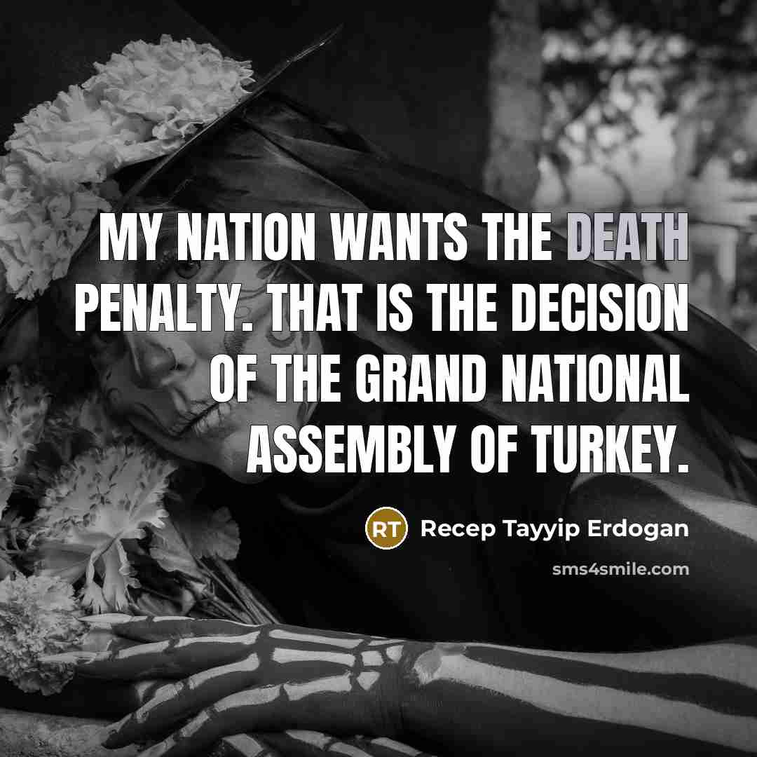 “My nation wants the death penalty. That is the decision…” quote by Recep Tayyip Erdogan