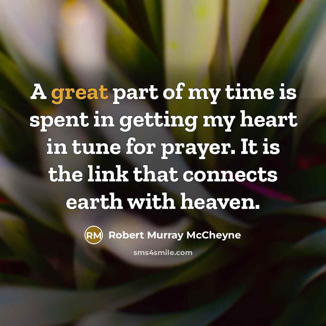 “A great part of my time is spent in getting…” quote by Robert Murray Mccheyne