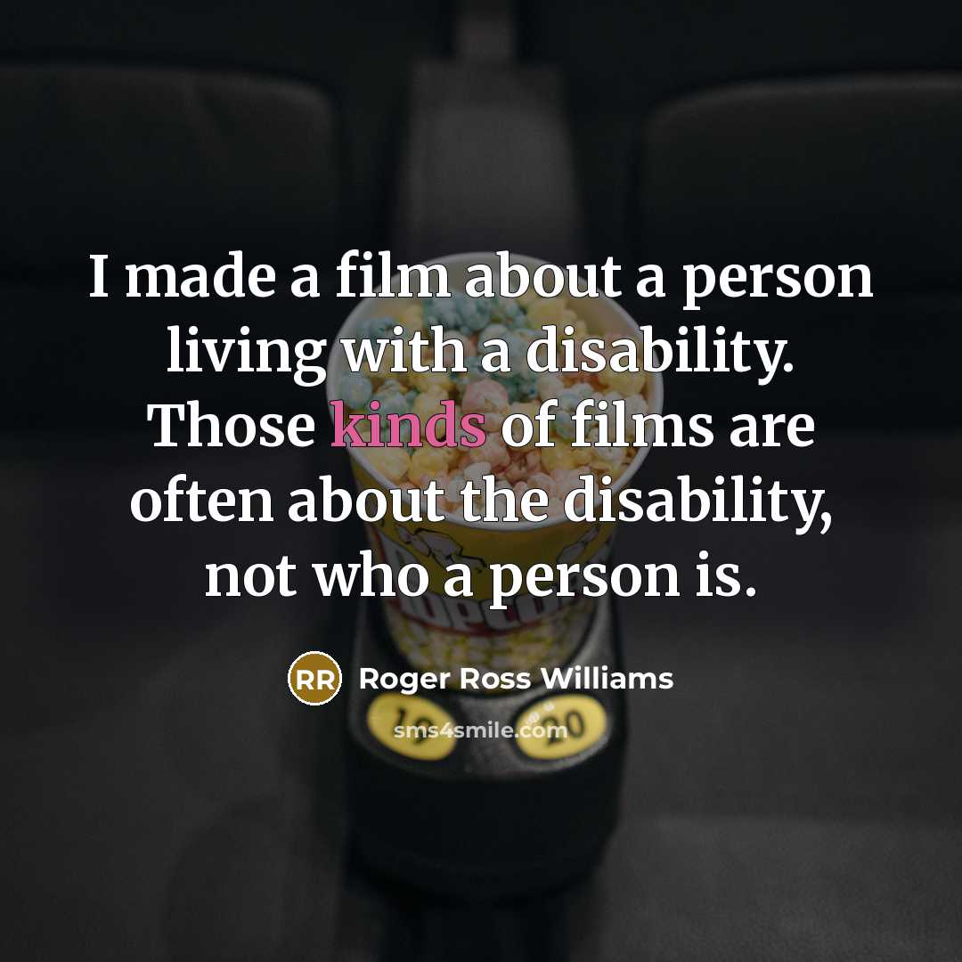 “I made a film about a person living with a…” quote by Roger Ross Williams