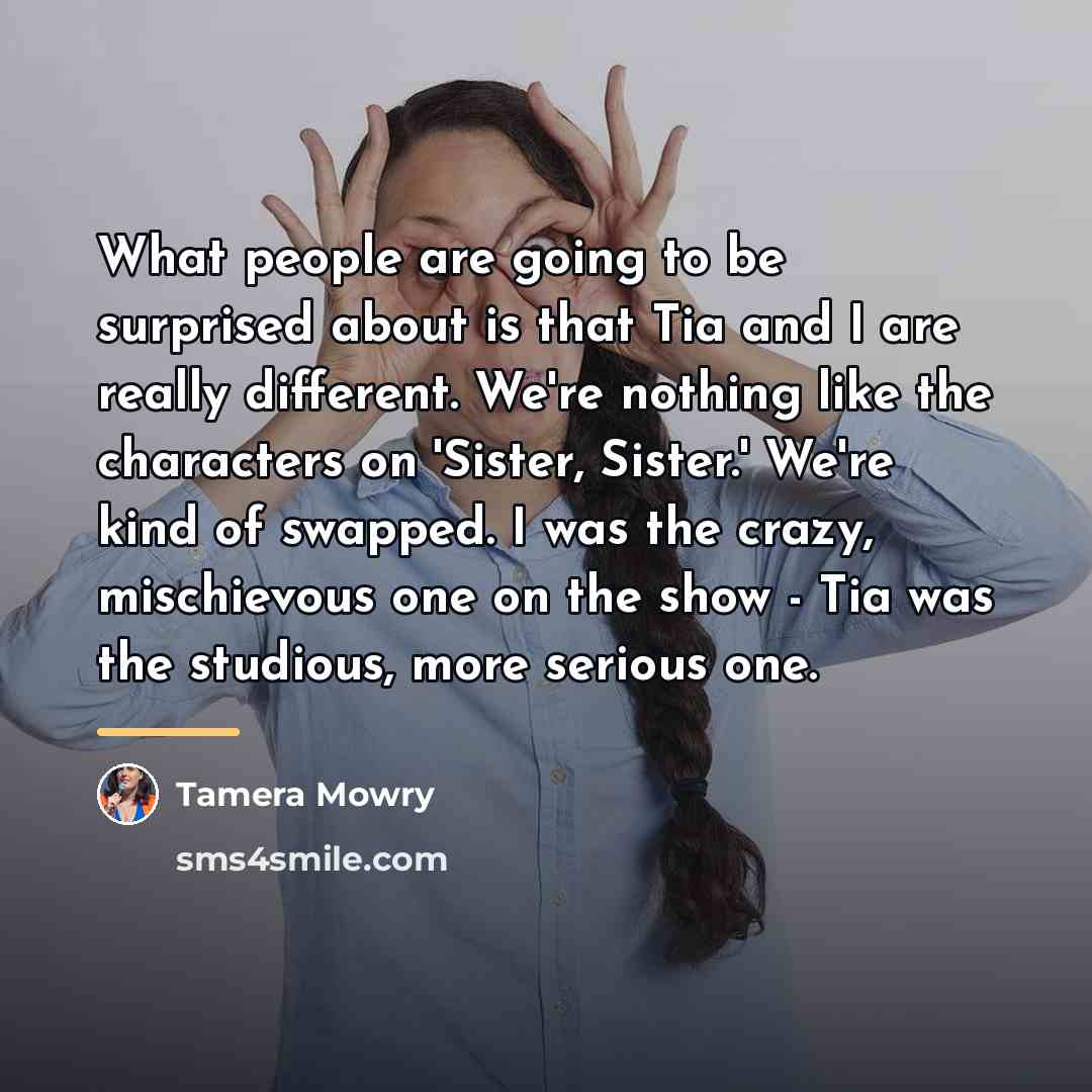 “What people are going to be surprised about is that…” quote by Tamera Mowry