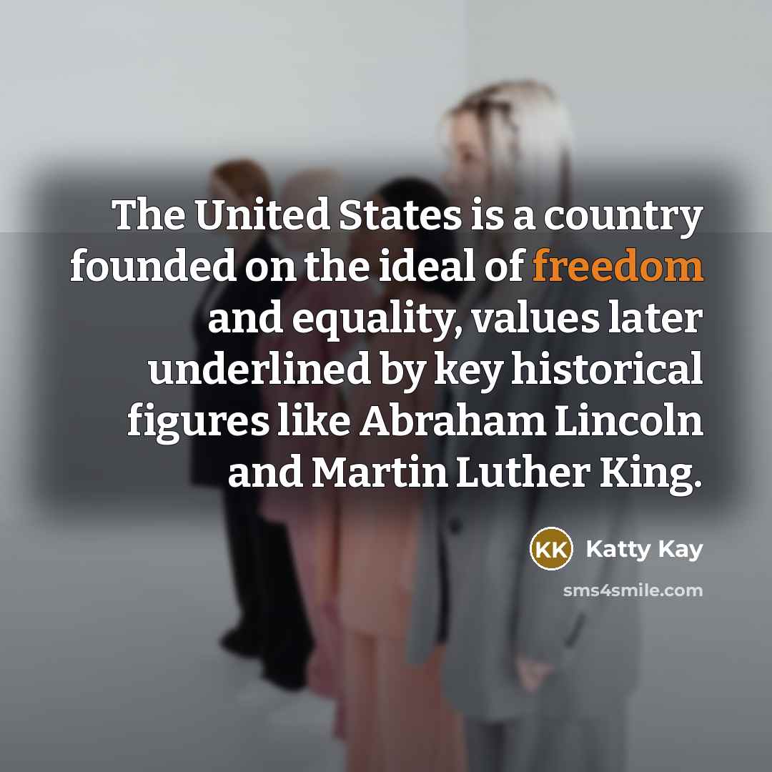 “The United States is a country founded on the ideal…” quote by Katty Kay