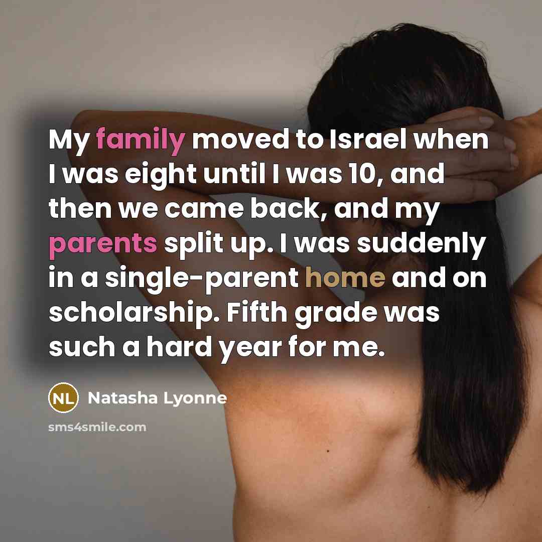 “My family moved to Israel when I was eight until…” quote by Natasha Lyonne