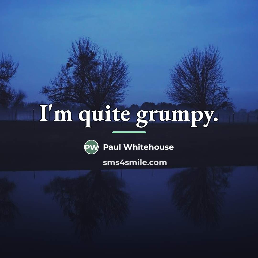 “I'm quite grumpy.…” quote by Paul Whitehouse