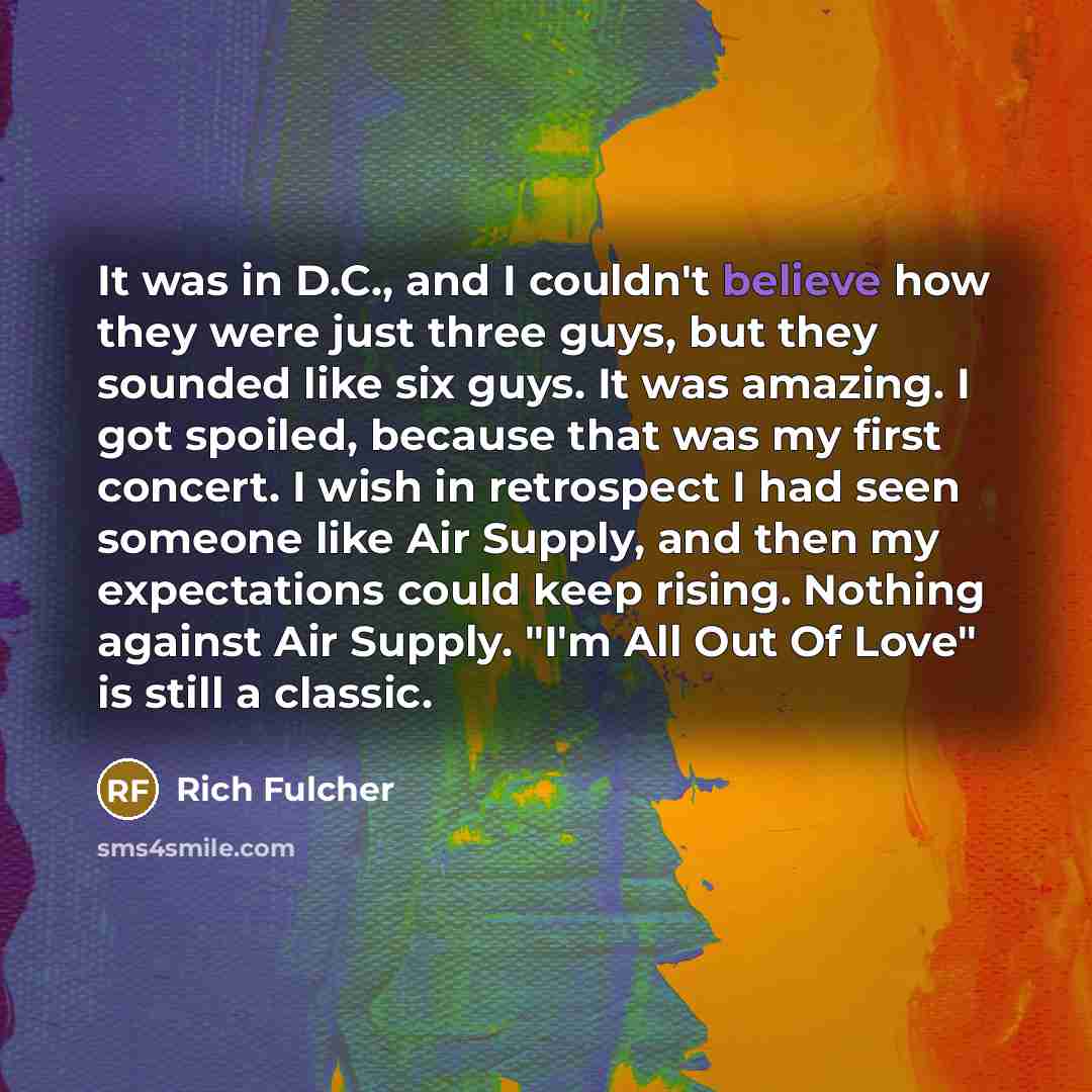 “It was in D.C., and I couldn't believe how they…” quote by Rich Fulcher
