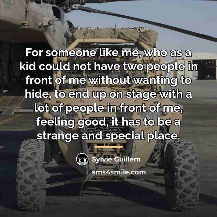 “For someone like me, who as a kid could not…” quote by Sylvie Guillem