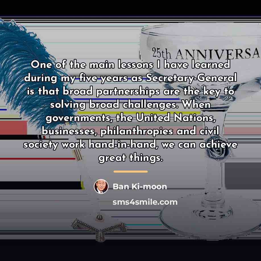 “One of the main lessons I have learned during my…” quote by Ban Ki-moon