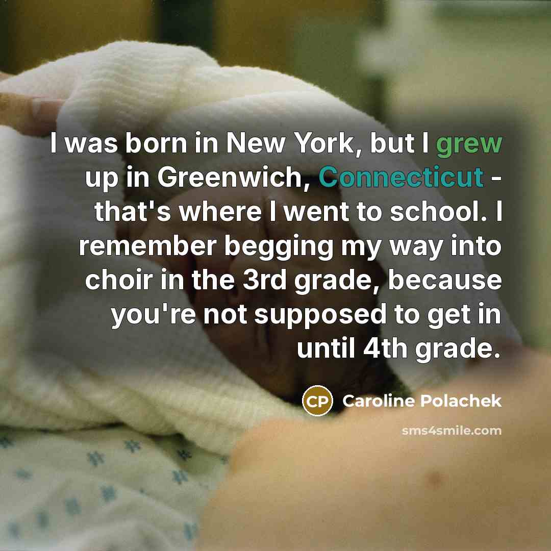 “I was born in New York, but I grew up…” quote by Caroline Polachek
