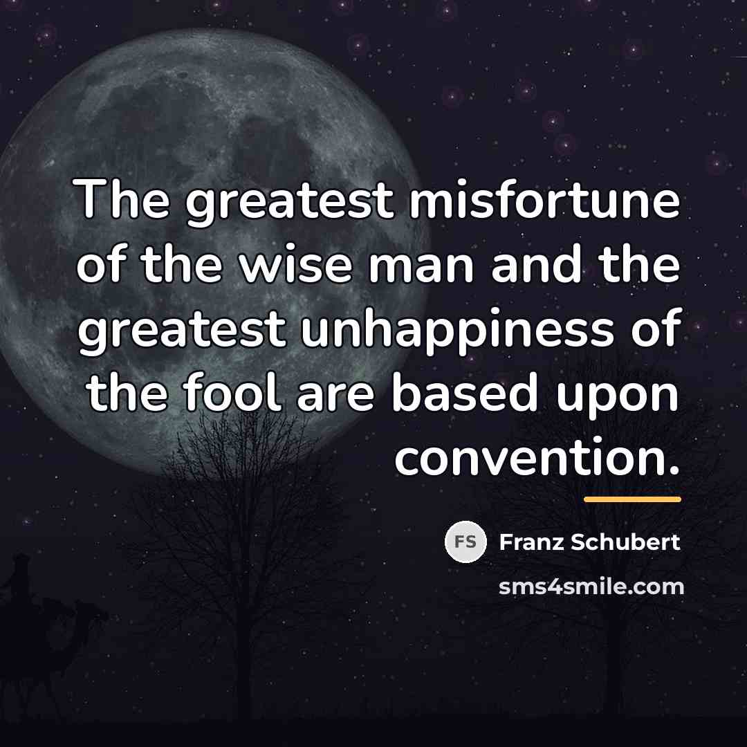 “The greatest misfortune of the wise man and the greatest…” quote by Franz Schubert