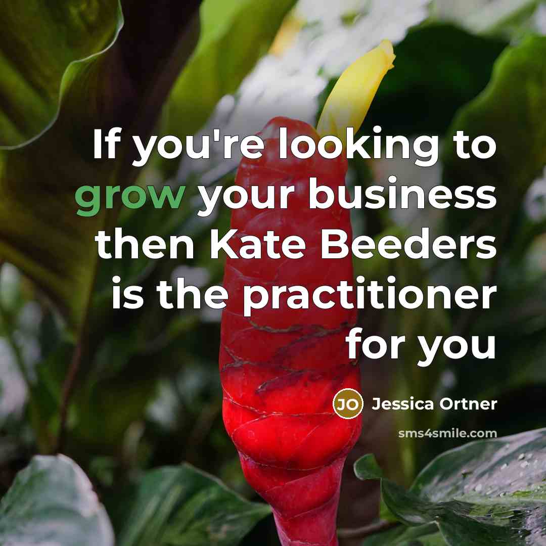 “If you're looking to grow your business then Kate Beeders…” quote by Jessica Ortner