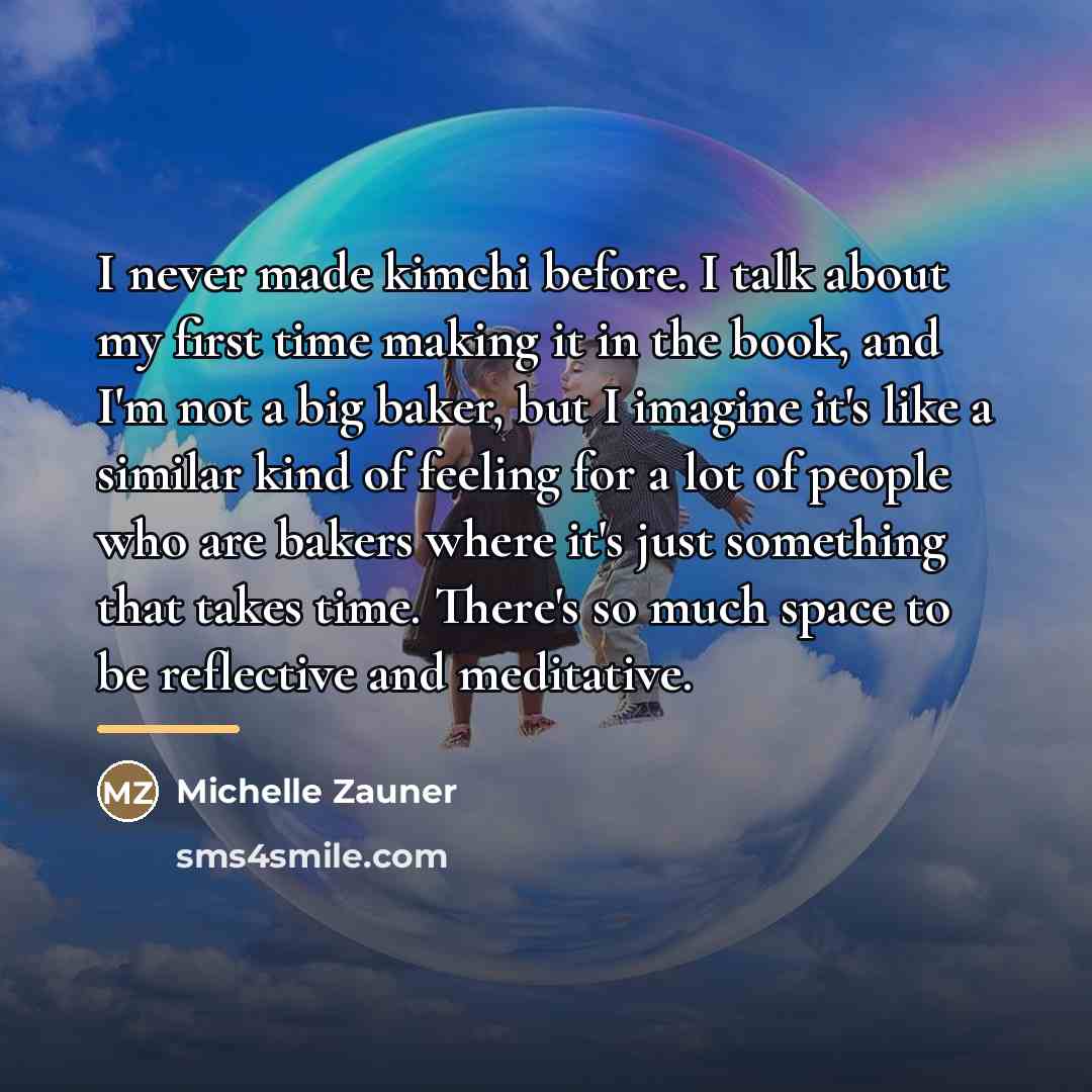“I never made kimchi before. I talk about my first…” quote by Michelle Zauner