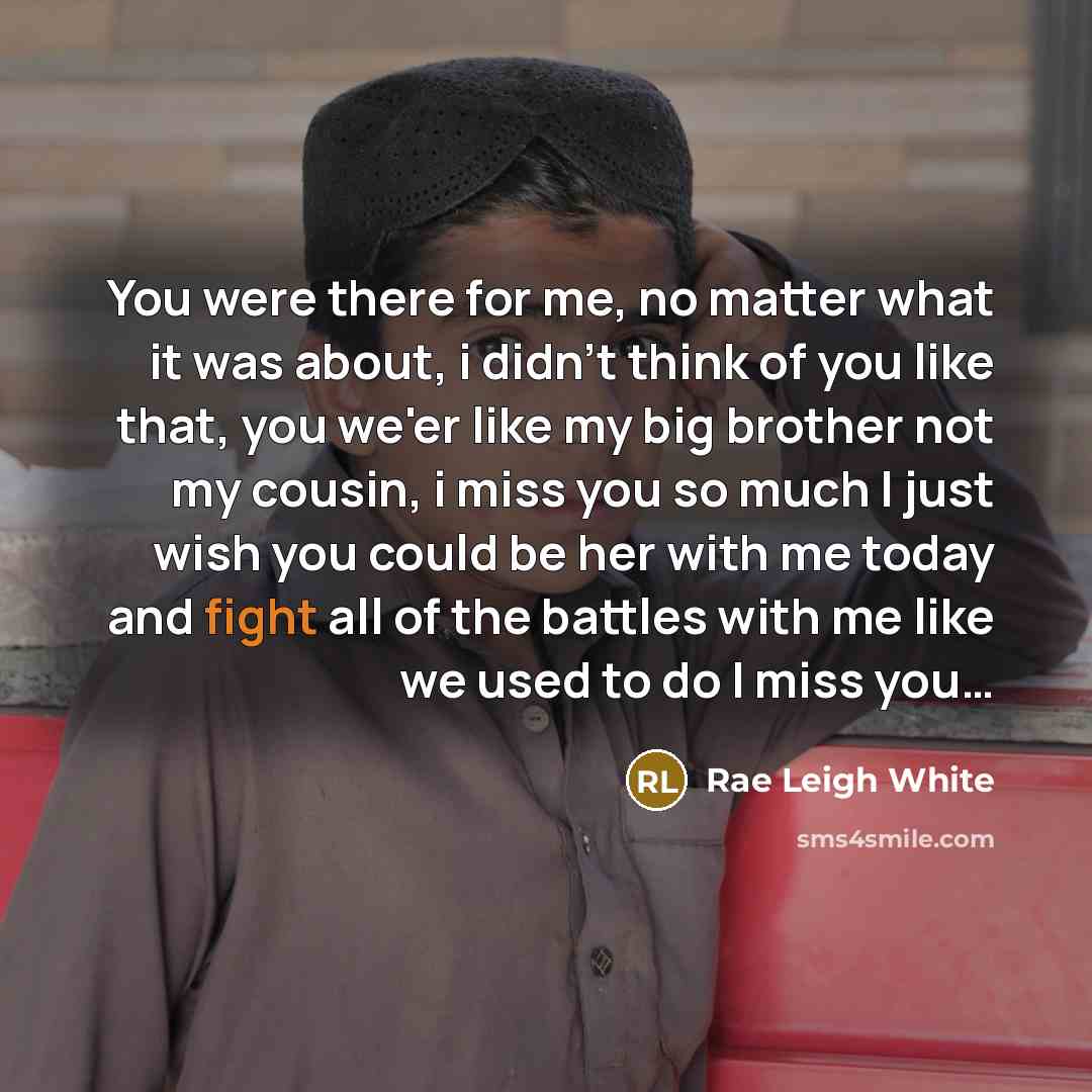 “You were there for me, no matter what it was…” quote by Rae Leigh White