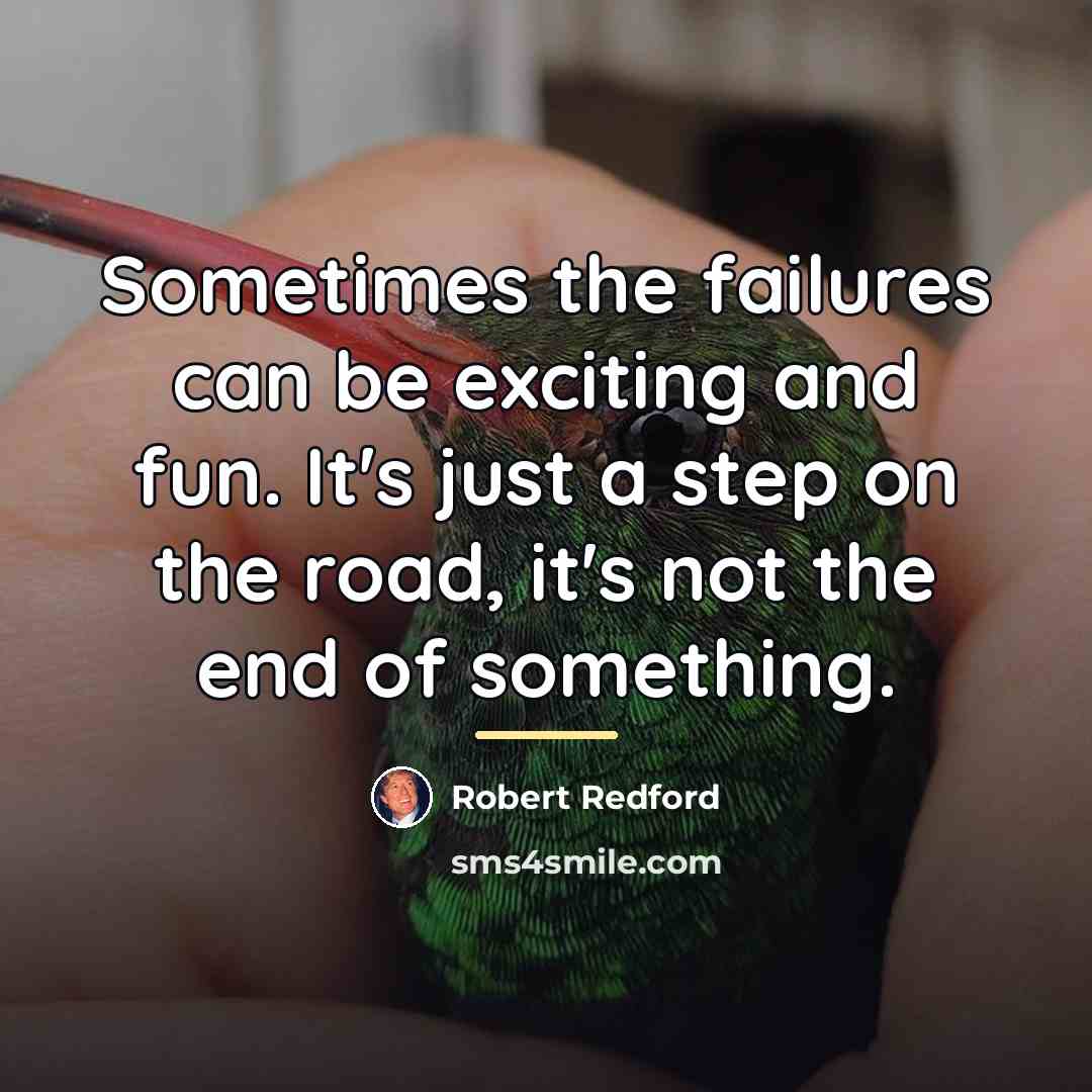 “Sometimes the failures can be exciting and fun. It's just…” quote by Robert Redford