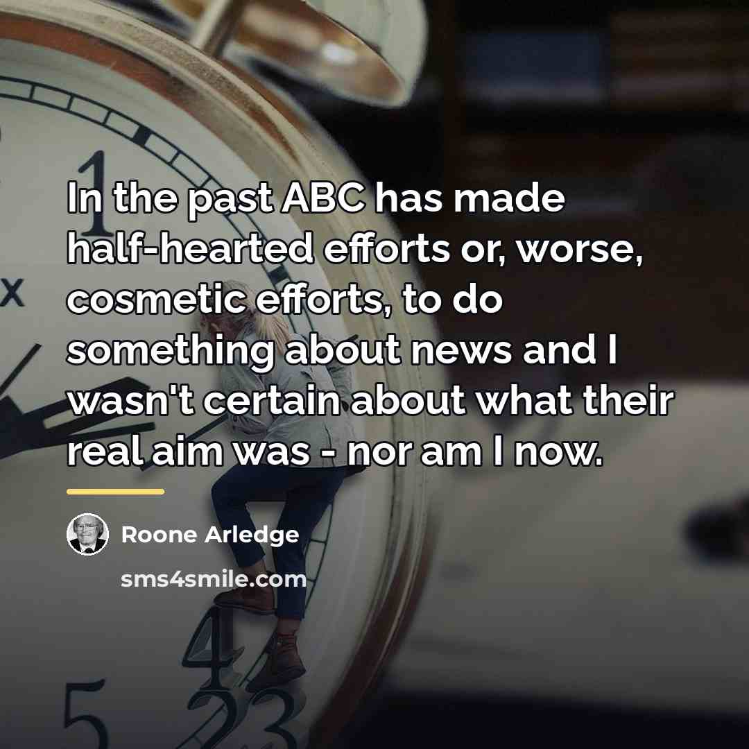 “In the past ABC has made half-hearted efforts or, worse,…” quote by Roone Arledge