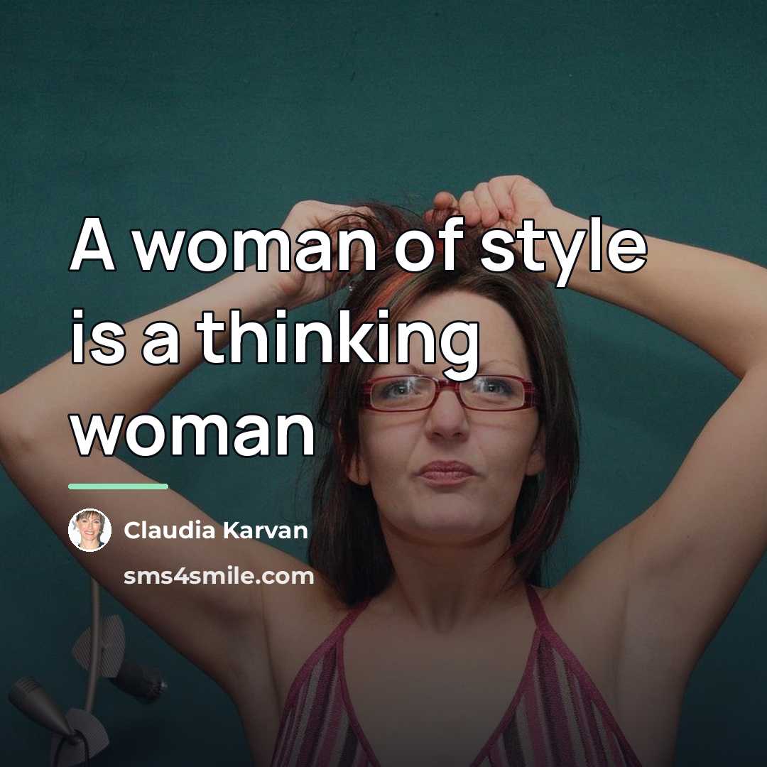 “A woman of style is a thinking woman…” quote by Claudia Karvan