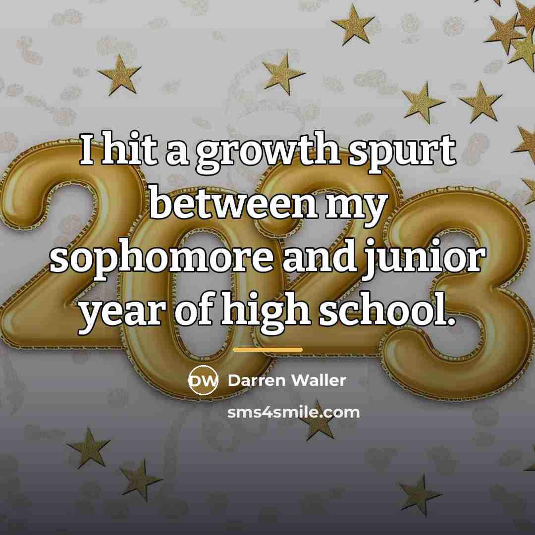 “I hit a growth spurt between my sophomore and junior…” quote by Darren Waller