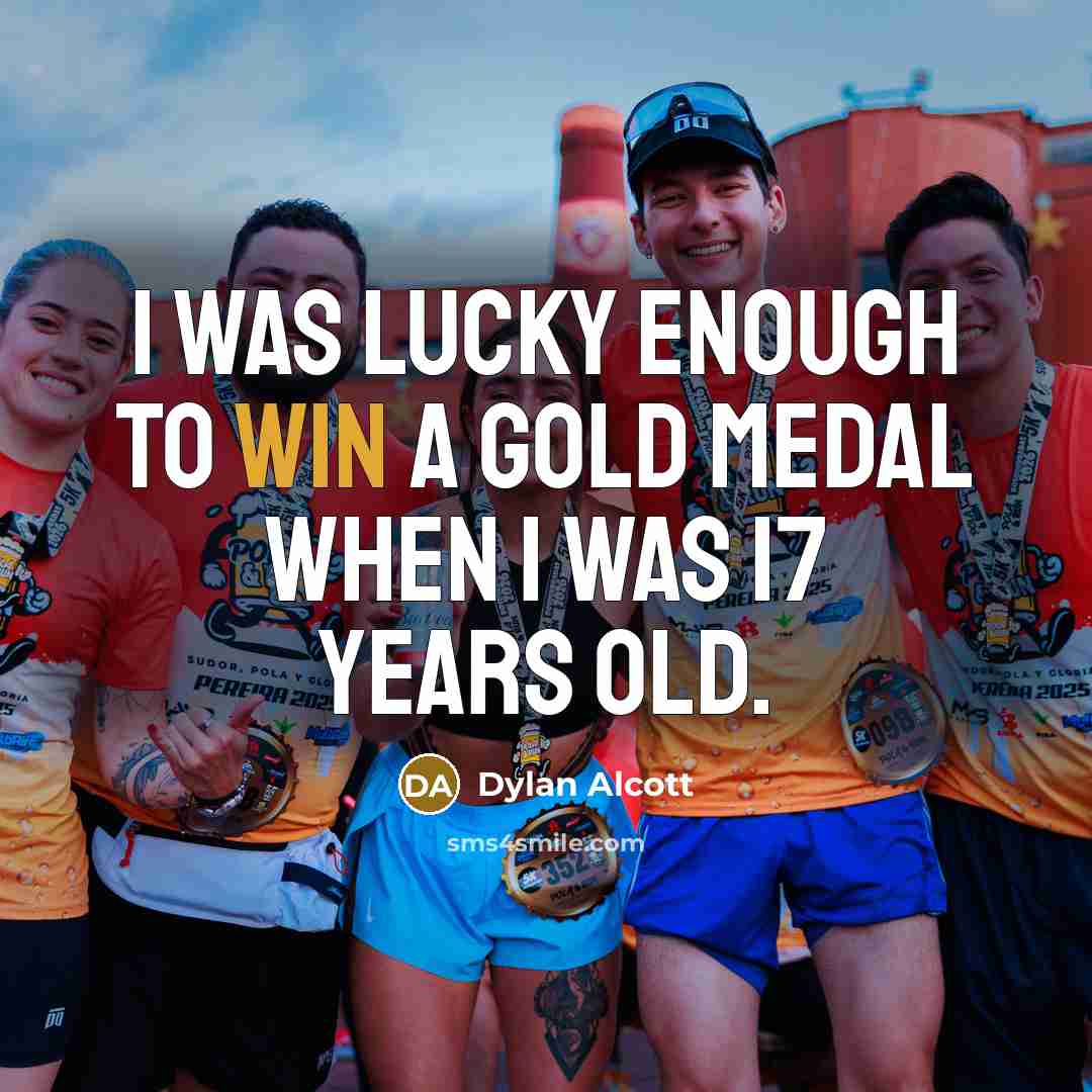 “I was lucky enough to win a gold medal when…” quote by Dylan Alcott