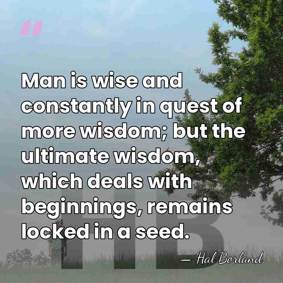 Man is wise and constantly in quest of more wisdom; but the&hellip; - Hal Borland
