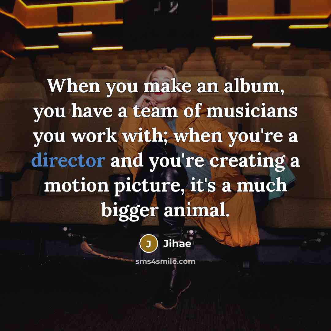 “When you make an album, you have a team of…” quote by Jihae