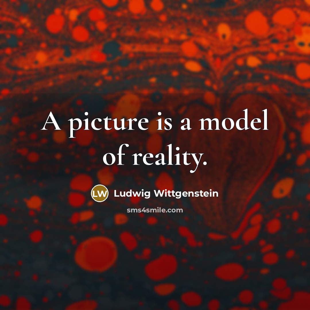 “A picture is a model of reality.…” quote by Ludwig Wittgenstein