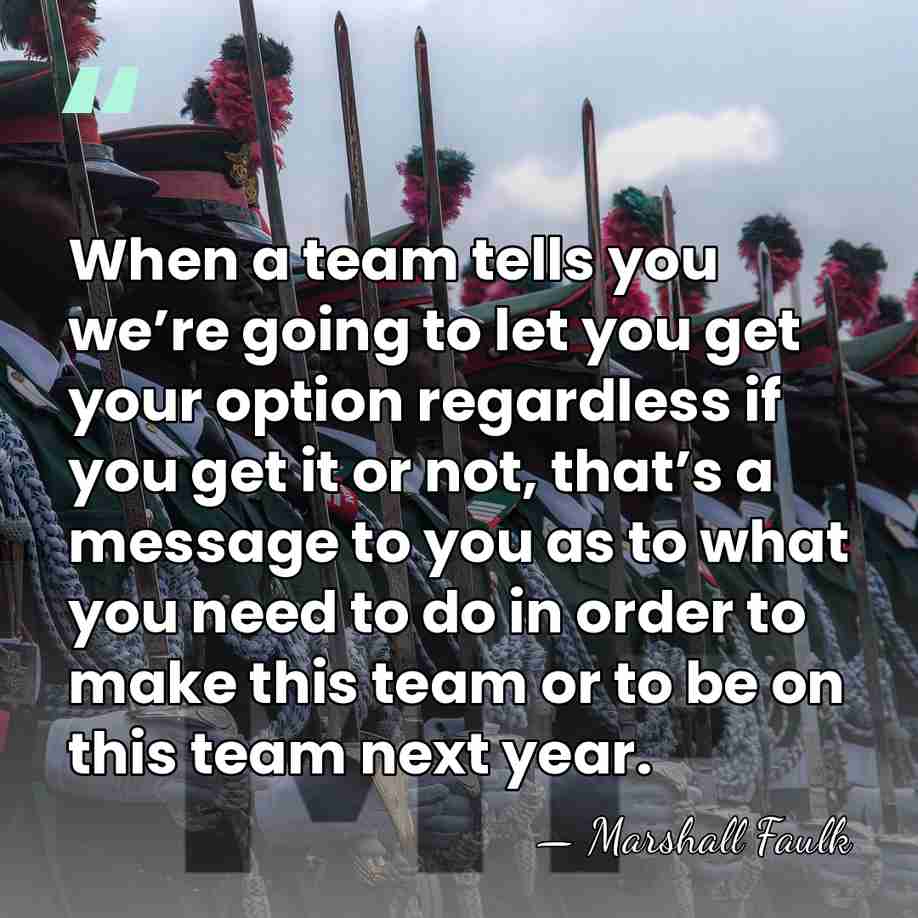 When a team tells you we’re going to let you get your&hellip; - Marshall Faulk