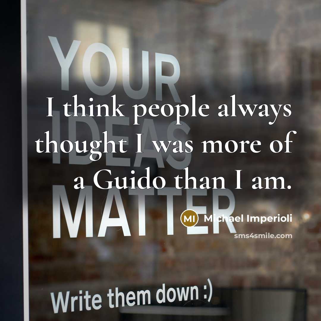 “I think people always thought I was more of a…” quote by Michael Imperioli