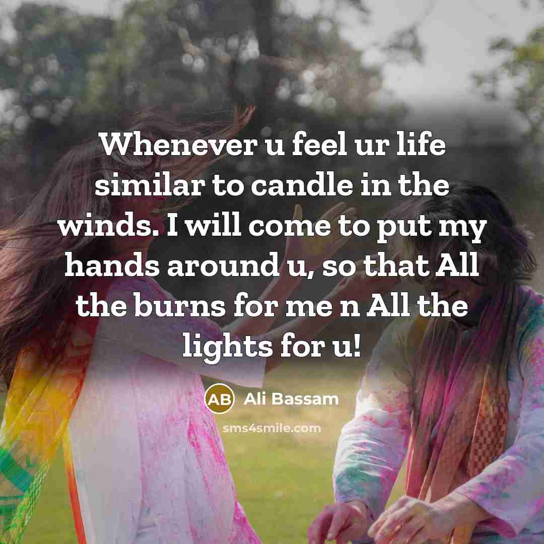 “Whenever u feel ur life similar to candle in the…” quote by Ali Bassam