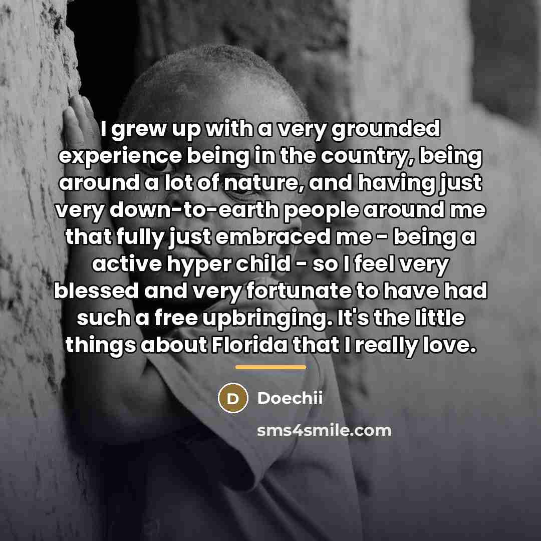 “I grew up with a very grounded experience being in…” quote by Doechii