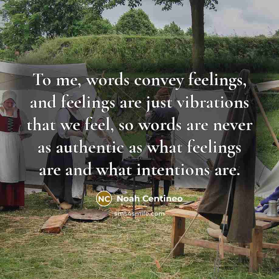 “To me, words convey feelings, and feelings are just vibrations…” quote by Noah Centineo
