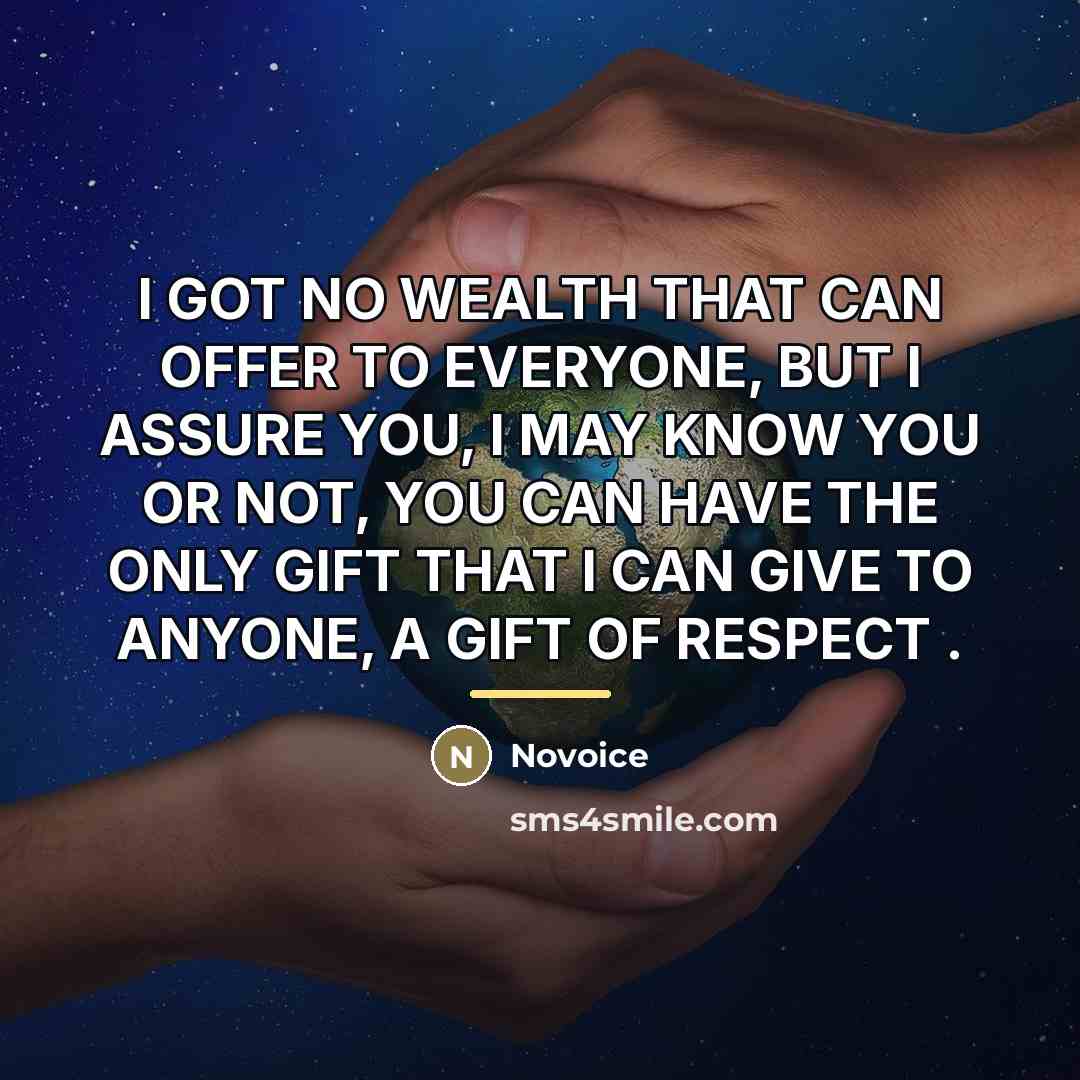 “I GOT NO WEALTH THAT CAN OFFER TO EVERYONE, BUT…” quote by Novoice