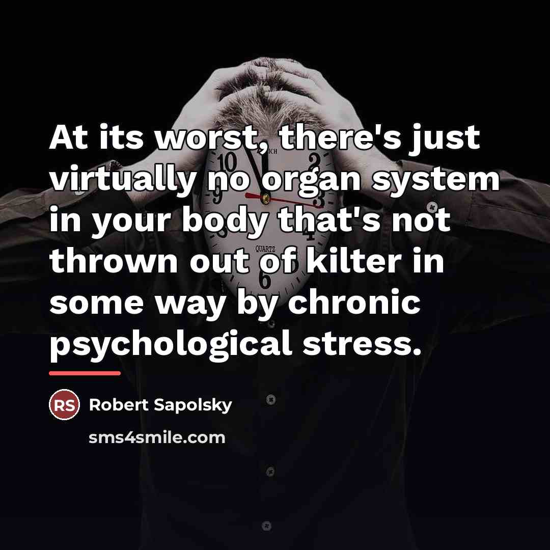 “At its worst, there's just virtually no organ system in…” quote by Robert Sapolsky