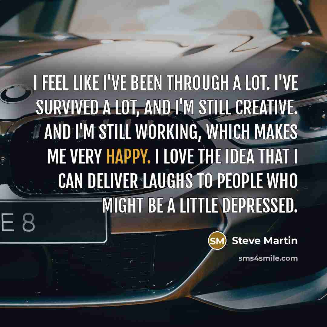 “I feel like I've been through a lot. I've survived…” quote by Steve Martin
