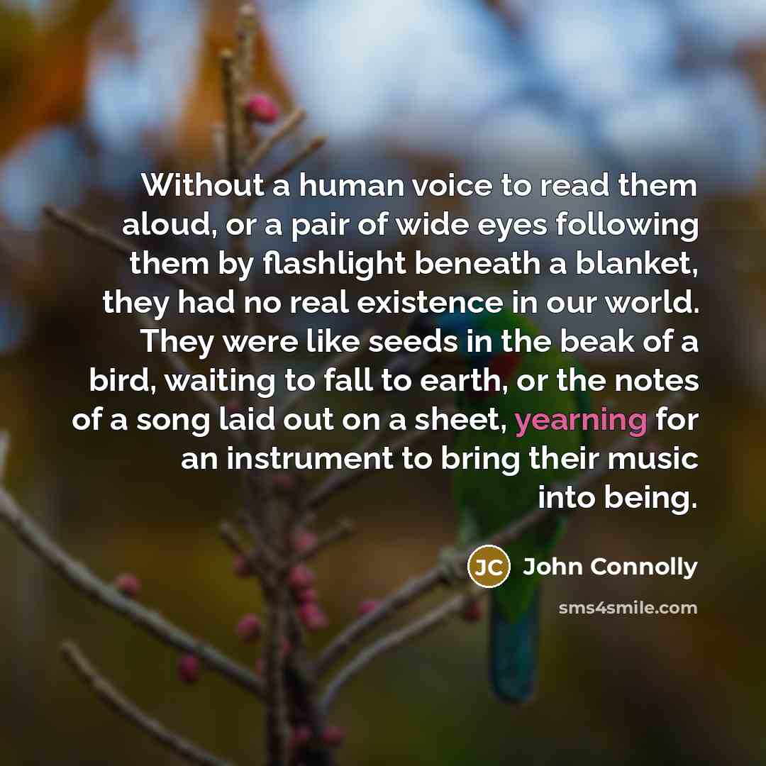 “Without a human voice to read them aloud, or a…” quote by John Connolly