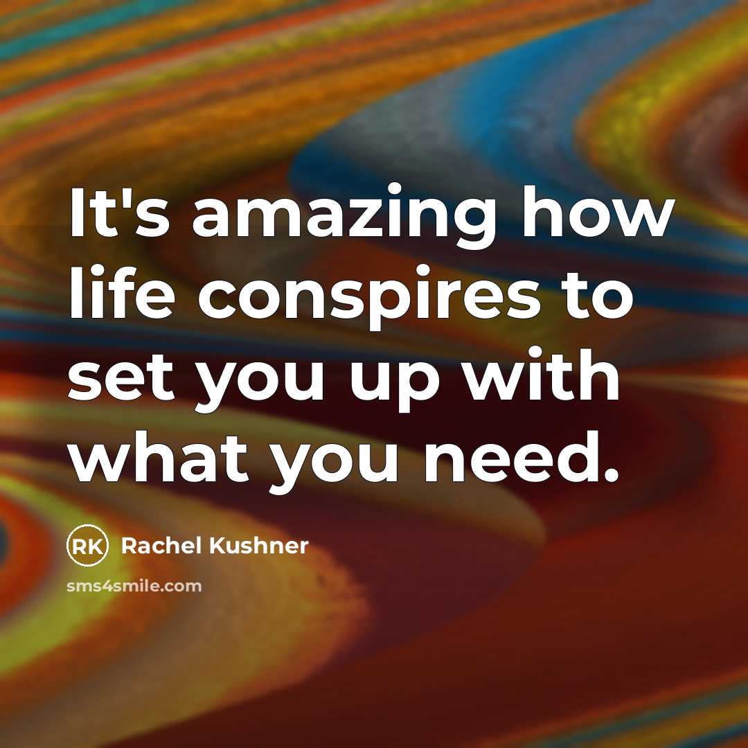 “It's amazing how life conspires to set you up with what you need.” quote by Rachel Kushner