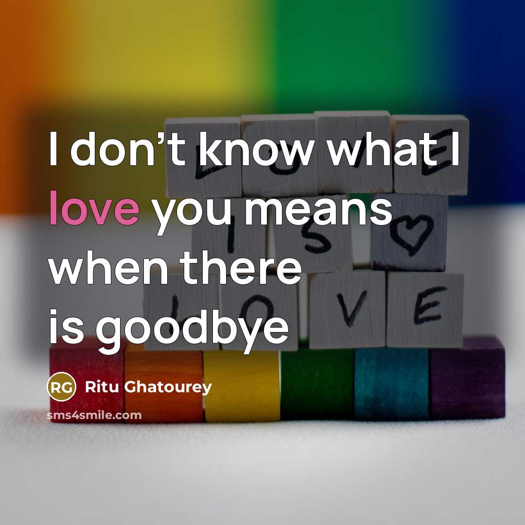 “I don't know what I love you means when there…” quote by Ritu Ghatourey