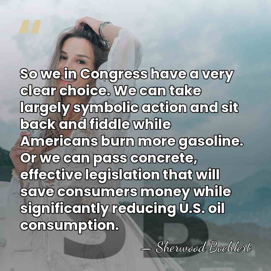 So we in Congress have a very clear choice. We can take&hellip; - Sherwood Boehlert