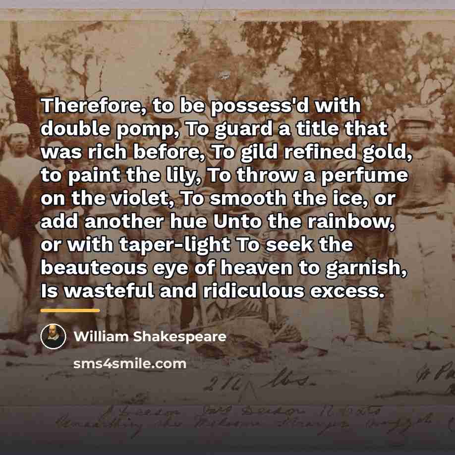 “Therefore, to be possess'd with double pomp, To guard a…” quote by William Shakespeare