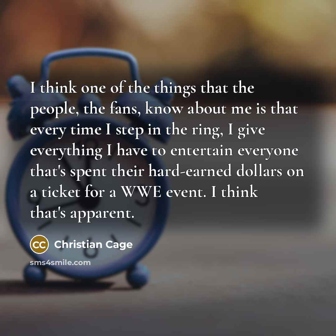 “I think one of the things that the people, the…” quote by Christian Cage