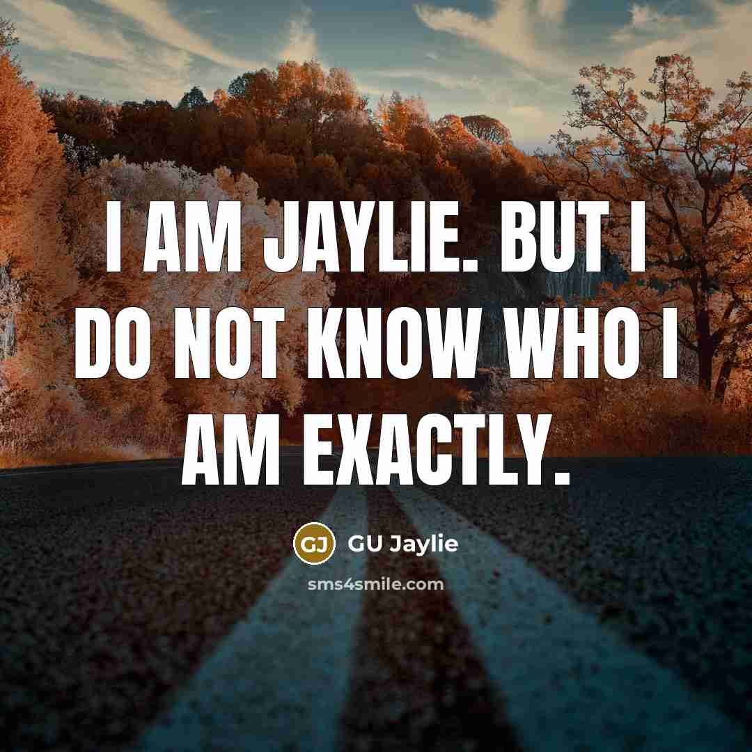 “I am JAYLIE. But I do not know who I…” quote by GU Jaylie