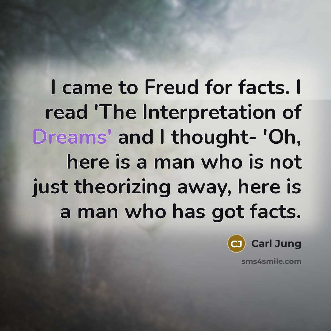 “I came to Freud for facts. I read 'The Interpretation…” quote by Carl Jung