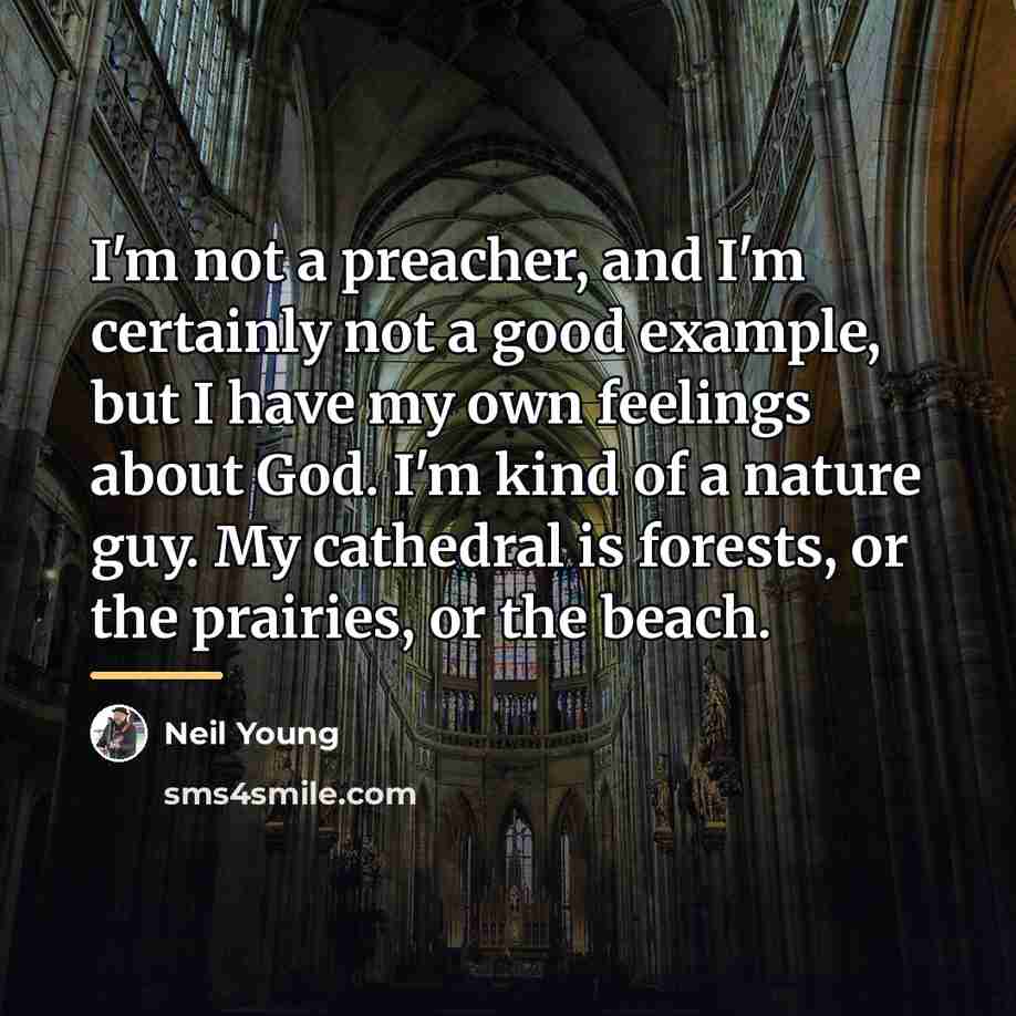 “I'm not a preacher, and I'm certainly not a good…” quote by Neil Young
