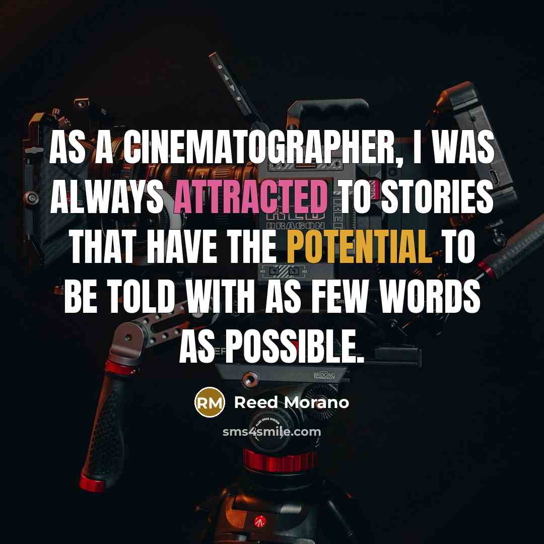 “As a cinematographer, I was always attracted to stories that…” quote by Reed Morano
