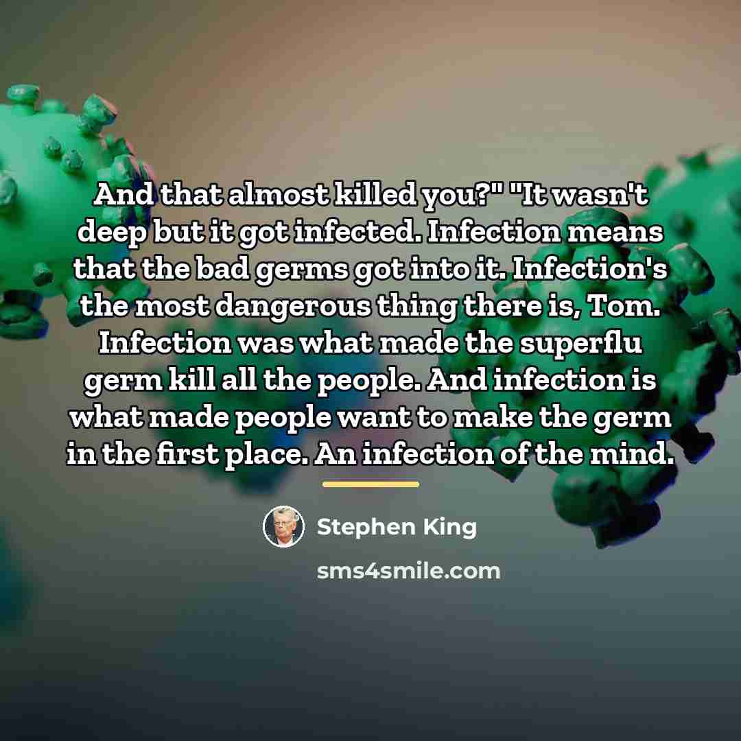 “And that almost killed you?" "It wasn't deep but it…” quote by Stephen King
