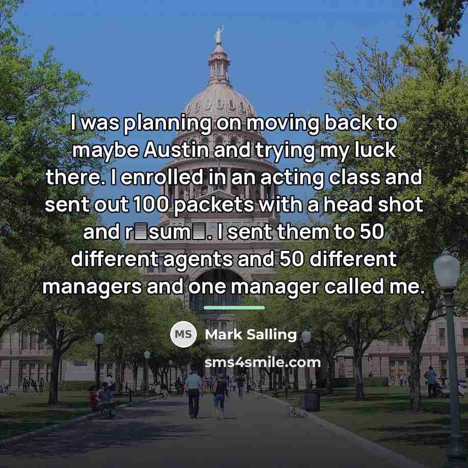 “I was planning on moving back to maybe Austin and…” quote by Mark Salling
