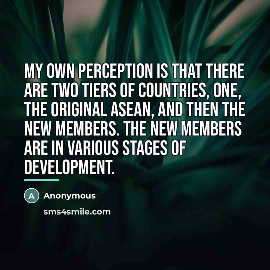 “My own perception is that there are two tiers of…” quote by Anonymous