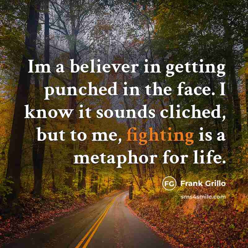 “Im a believer in getting punched in the face. I…” quote by Frank Grillo