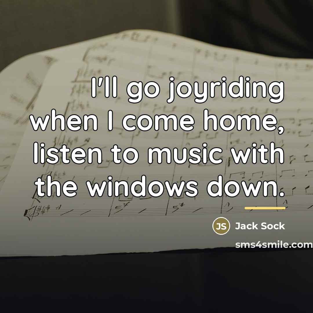 “I'll go joyriding when I come home, listen to music…” quote by Jack Sock