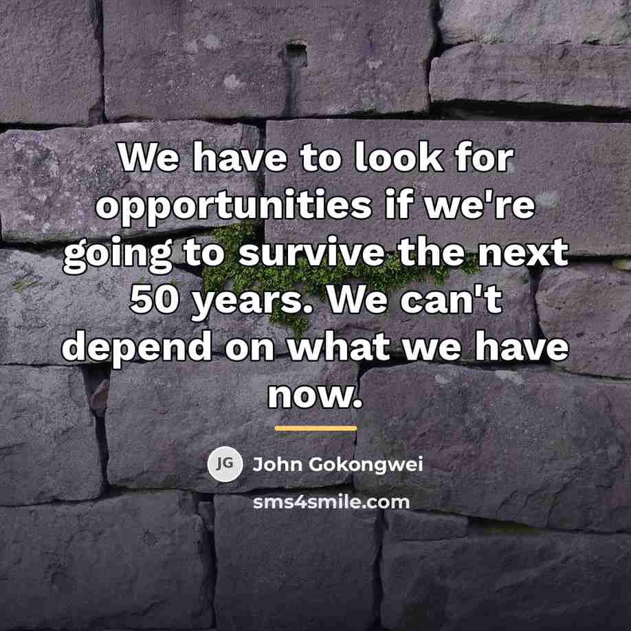 “We have to look for opportunities if we're going to…” quote by John Gokongwei
